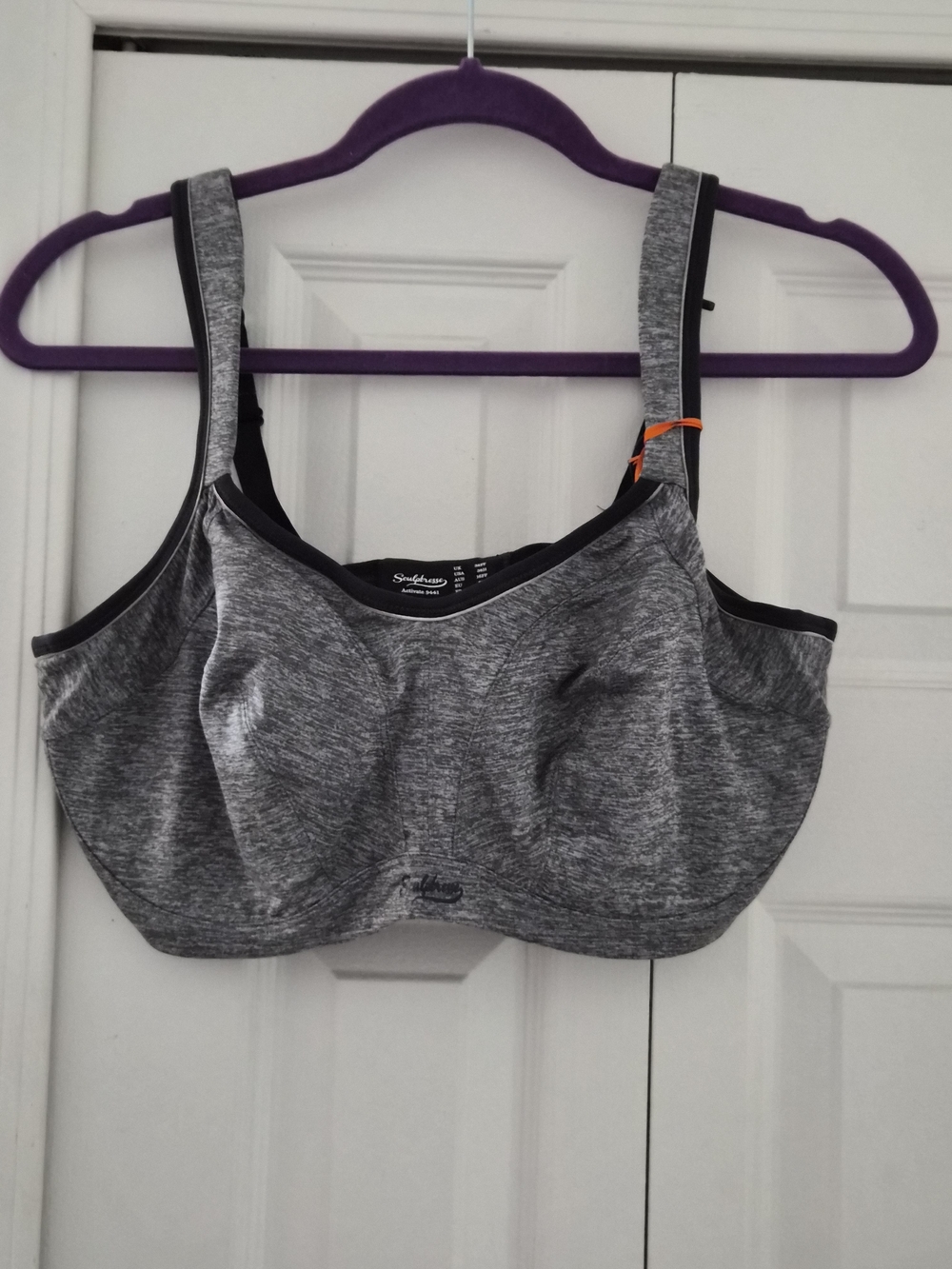Smooth Grey High-Support Sports Bra